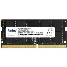 Netac Basics 8 DDR4 2666 SODIMM CL19 single rank, Ret (NTBSD4N26SP-08) ()