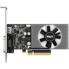 Palit PCI-E PA-GT1030 2GD4 NVIDIA GeForce GT 1030 2048Mb 64 DDR4 1151/2100 DVIx1 HDMIx1 HDCP Bulk low profile (NEC103000646-1082F BULK) ()
