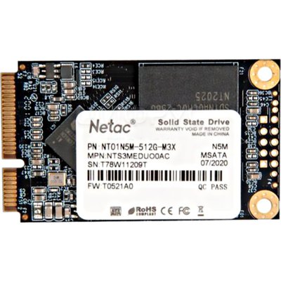 Netac N5M 512Gb mSATA (NT01N5M-512G-M3X) (EAC) - 