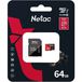 MicroSD 64gb Netac SDXC Class 10 UHS-I ( NT02P500 Pro-64G-R ) + SD adapter - 